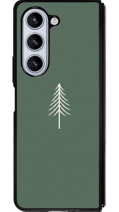 Samsung Galaxy Z Fold5 Case Hülle - Silikon schwarz Christmas 22 minimalist tree