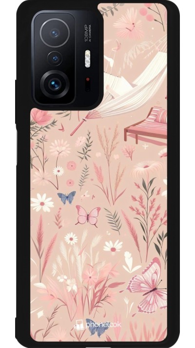 Coque Xiaomi 11T - Silicone rigide noir Summer Pastel Pattern