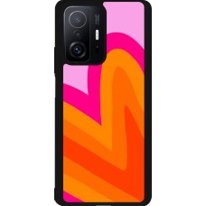 Xiaomi 11T Case Hülle - Silikon schwarz Valentine 2024 heart gradient