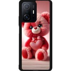 Xiaomi 11T Case Hülle - Silikon schwarz Valentin 2024 Rosaroter Teddybär