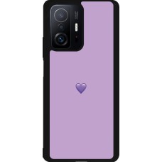 Xiaomi 11T Case Hülle - Silikon schwarz Valentine 2023 purpule single heart