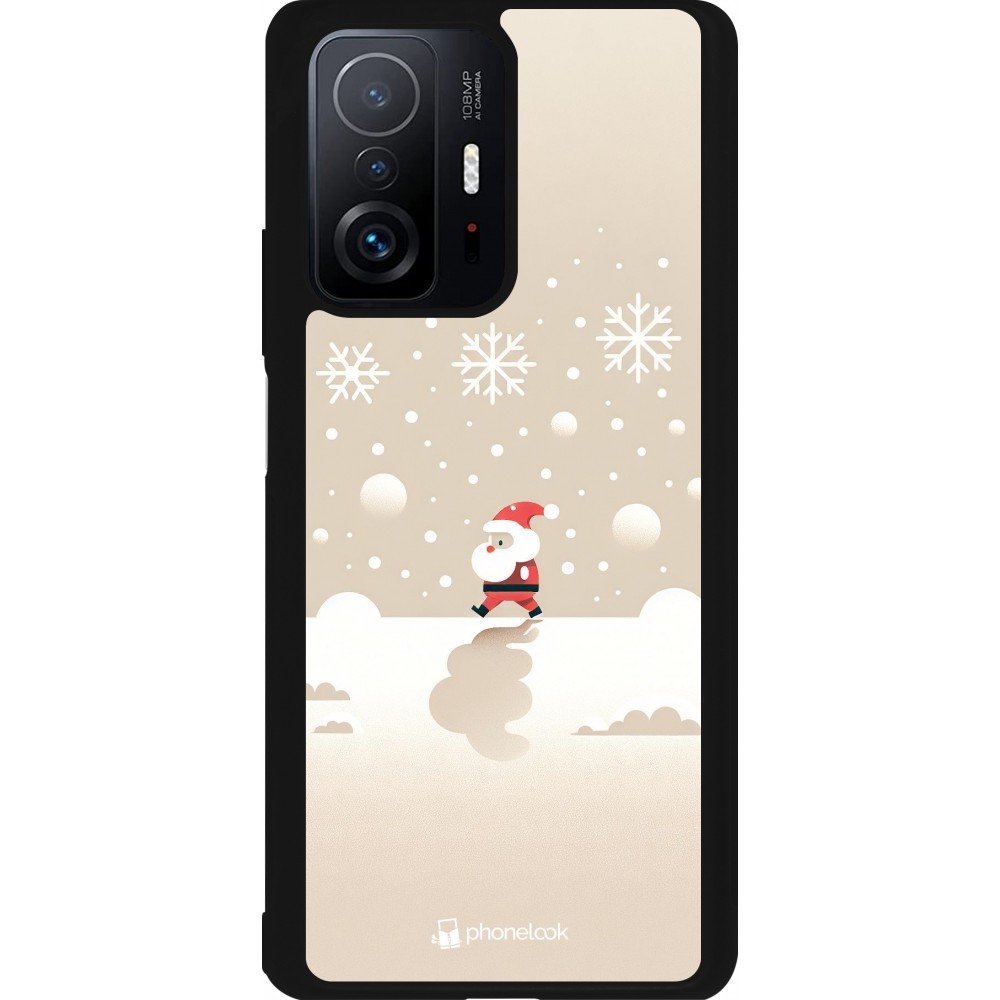 Xiaomi 11T Case Hülle - Silikon schwarz Weihnachten 2023 Minimalistischer Weihnachtsmann