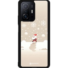 Xiaomi 11T Case Hülle - Silikon schwarz Weihnachten 2023 Minimalistischer Weihnachtsmann