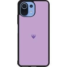 Xiaomi Mi 11 Lite 5G Case Hülle - Silikon schwarz Valentine 2023 purpule single heart