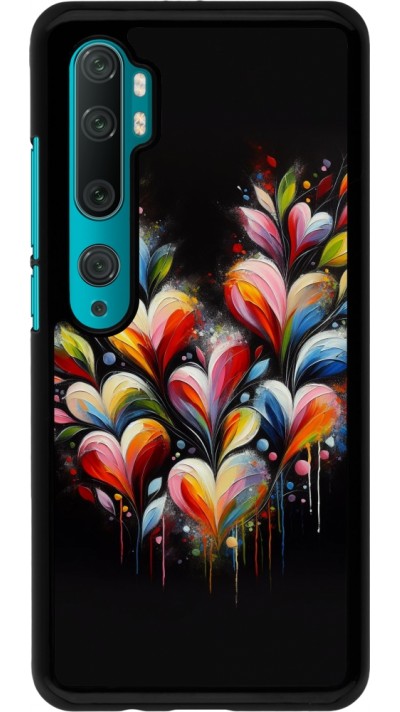 Coque Xiaomi Mi Note 10 / Note 10 Pro - Valentine 2024 Coeur Noir Abstrait