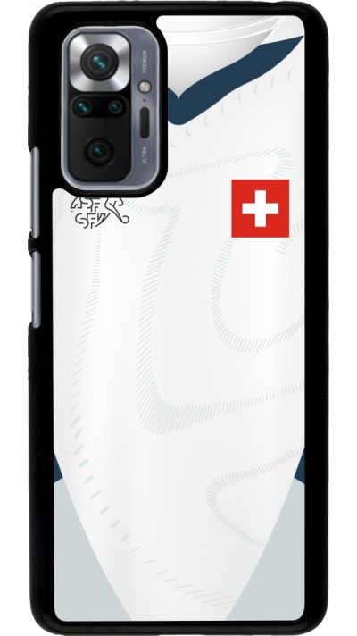 Xiaomi Redmi Note 10 Pro Case Hülle - Schweiz Away personalisierbares Fussballtrikot