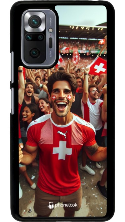 Xiaomi Redmi Note 10 Pro Case Hülle - Schweizer Fan Euro 2024