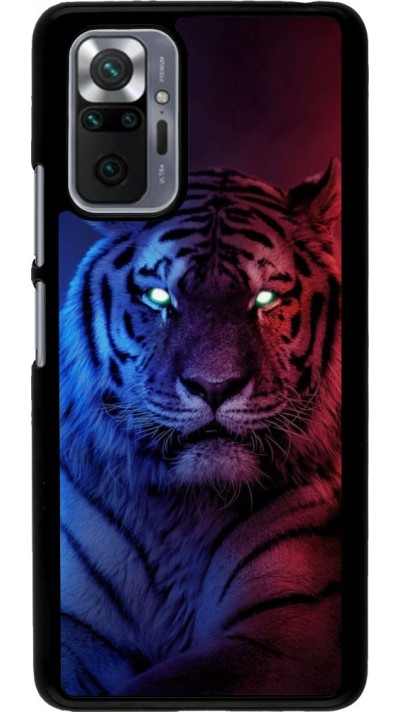 Coque Xiaomi Redmi Note 10 Pro - Tiger Blue Red