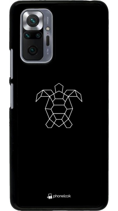 Coque Xiaomi Redmi Note 10 Pro - Turtles lines on black