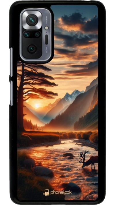 Xiaomi Redmi Note 10 Pro Case Hülle - Tal Sonnenuntergang Hirsch Baum