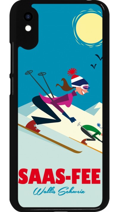 Xiaomi Redmi 9A Case Hülle - Saas-Fee Ski Downhill