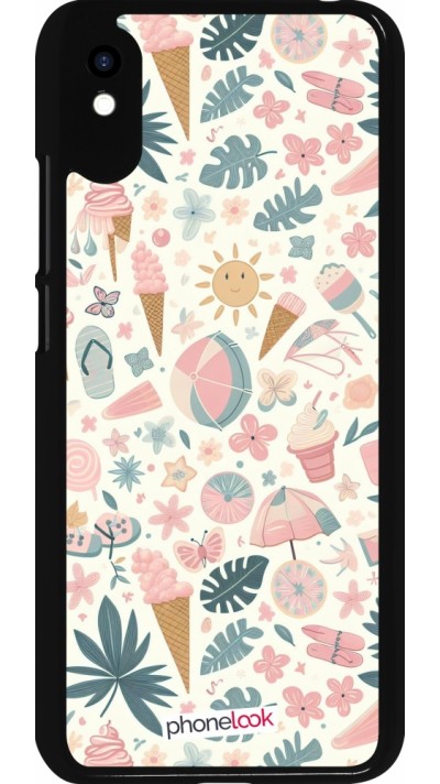 Xiaomi Redmi 9A Case Hülle - Sommer Pink Muster