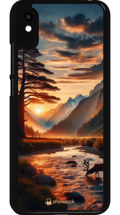 Xiaomi Redmi 9A Case Hülle - Tal Sonnenuntergang Hirsch Baum