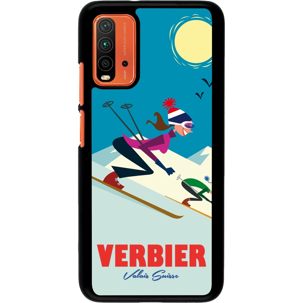 Xiaomi Redmi 9T Case Hülle - Verbier Ski Downhill