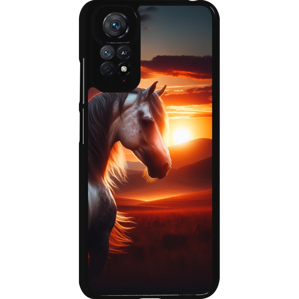 Xiaomi Redmi Note 11 / 11S Case Hülle - Majestätischer Sonnenuntergang Pferd