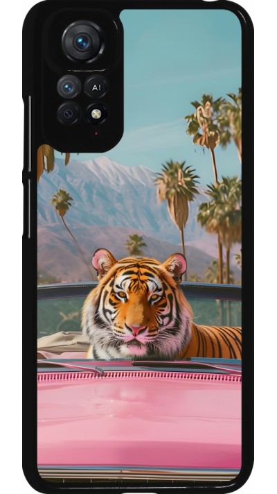 Xiaomi Redmi Note 11 / 11S Case Hülle - Tiger Auto rosa