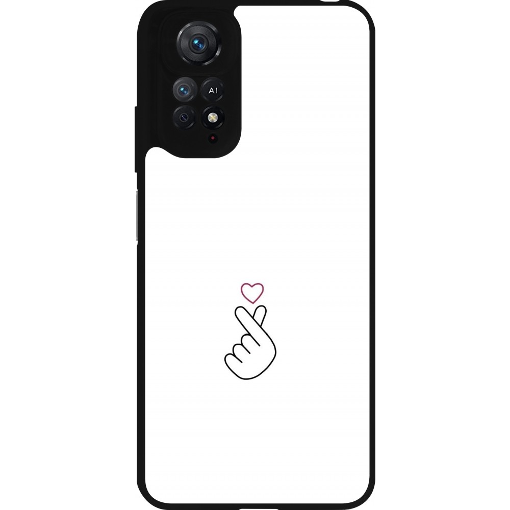 Xiaomi Redmi Note 11 / 11S Case Hülle - Silikon schwarz Valentine 2024 heart by Millennials