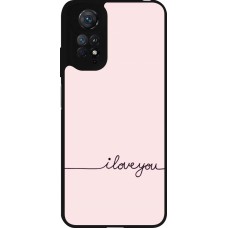 Xiaomi Redmi Note 11 / 11S Case Hülle - Silikon schwarz Valentine 2023 i love you writing