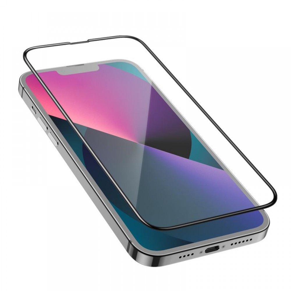 3D Tempered Glass iPhone 16 Pro Max - Full Screen Display Schutzglas mit schwarzem Rahmen