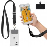 Universal Halsband Adapter für Smartphone-Hüllen, Schlüsselanhänger, Kameras und mehr - Schwarz