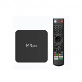 Android smart TV Box M9 Pro LED Quad Core 64-bit pour streaming en 4K Ultra HD avec HDR10 + Android11 & Google Assist - Noir