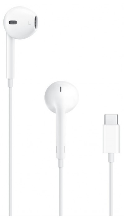 Ecouteurs Apple original in-ear EarPods avec fil USB-C et micro intégré - Blanc