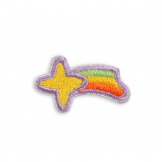 Sticker Aufkleber für Handy/Tablet/Computer 3D gestickt - Rainbow Shooting Star