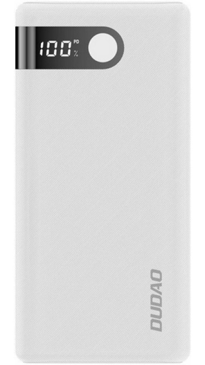Dudao K9Pro Externe Batterie Power Bank ultra leistungsstarke 20000mAh 2 x USB-A und 1 x USB-C - Weiss