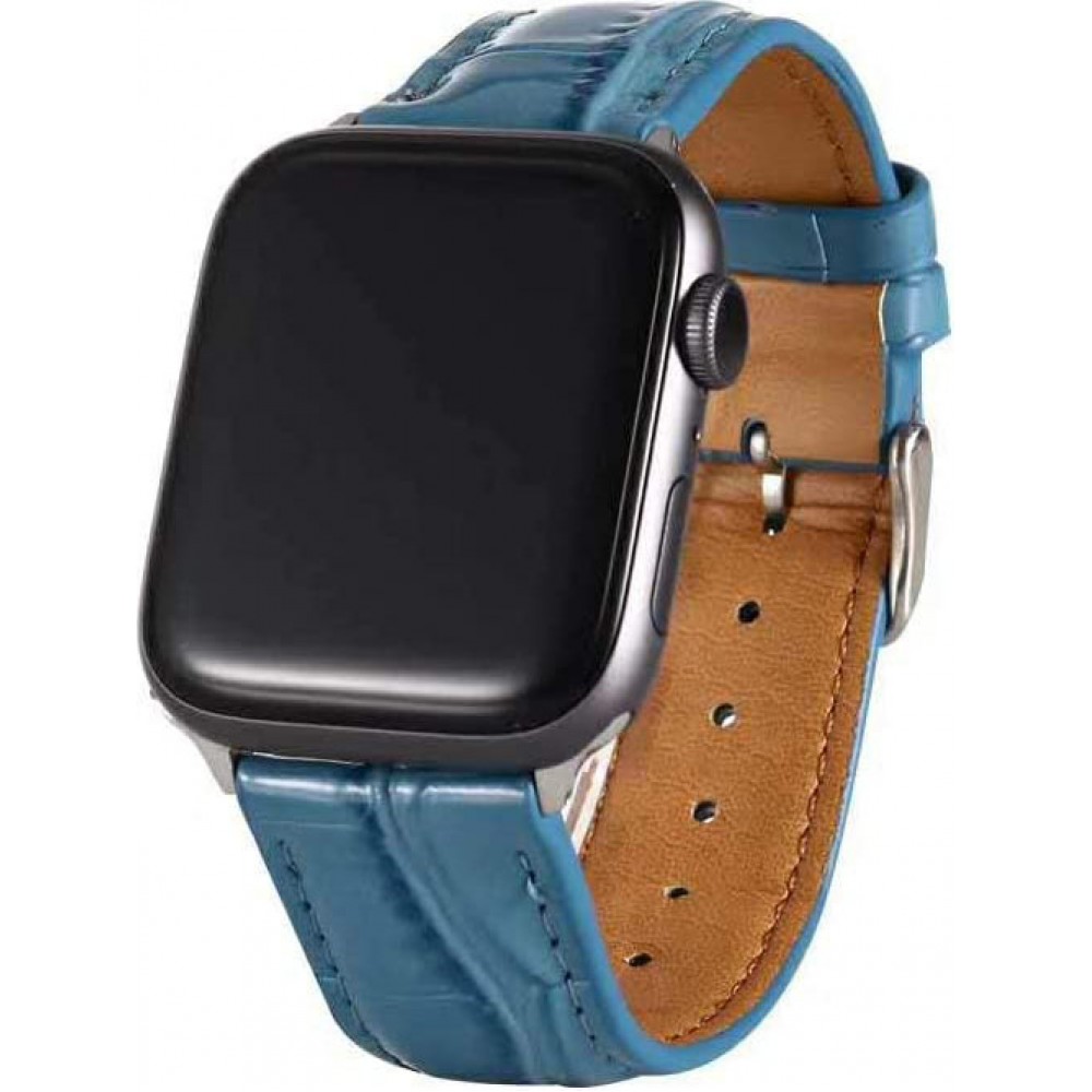 Krokodil armband blau - Apple Watch 38mm / 40mm / 41mm