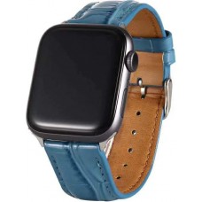 Krokodil armband blau - Apple Watch 38mm / 40mm / 41mm