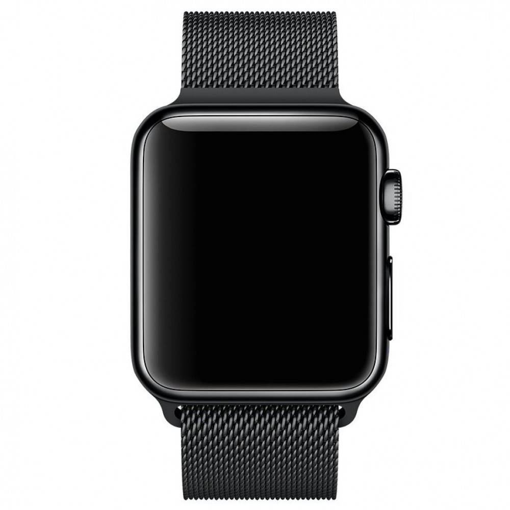 Mailänder Stahlarmband schwarz - Apple Watch 38mm / 40mm / 41mm