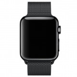 Mailänder Stahlarmband schwarz - Apple Watch 38mm / 40mm / 41mm