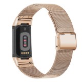 Milanaise-Armband aus Stahl in (Größe S) - Vintage gold - Fitbit Charge 3 / 4