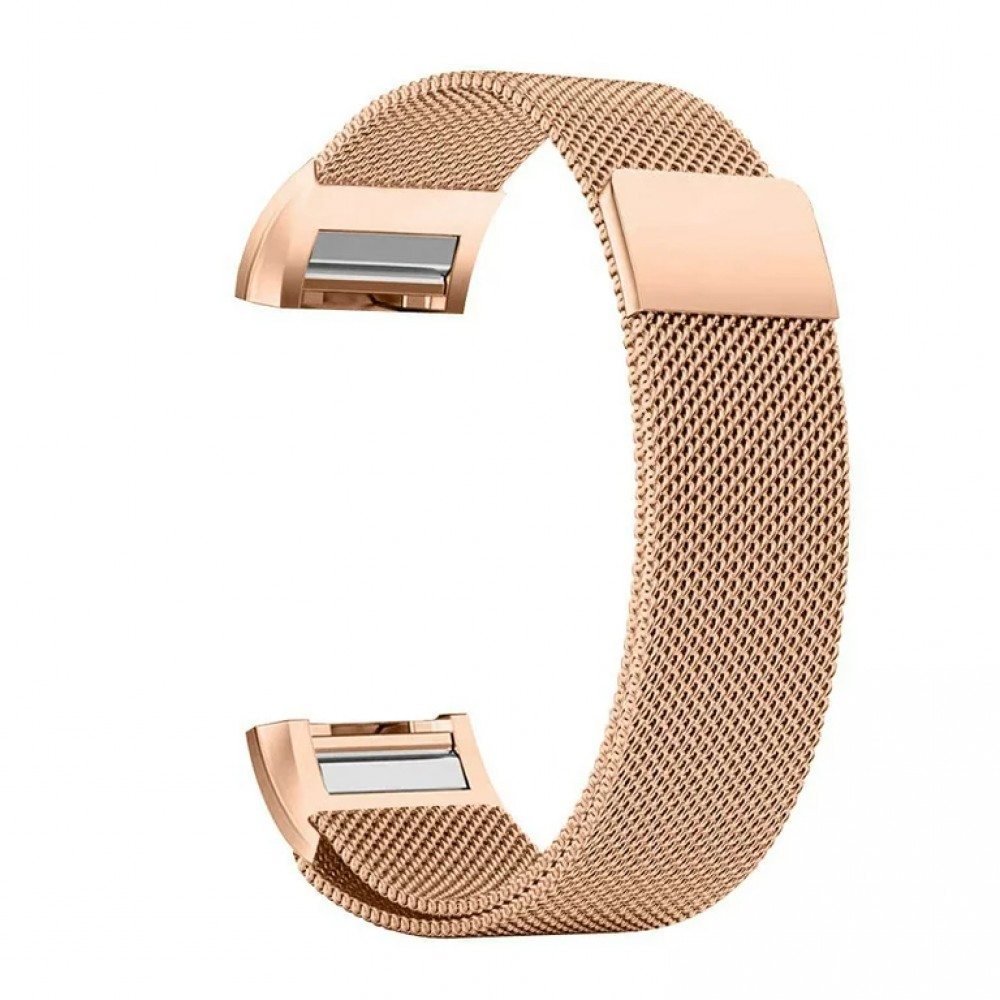 Milanaise-Armband aus Stahl in (Größe S) - Vintage gold - Fitbit Charge 3 / 4