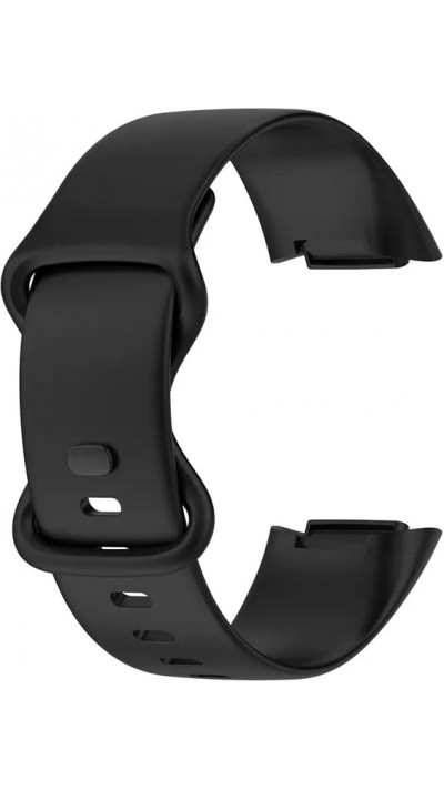Silikonarmband Fitbit Charge 5 / 6 - Grösse L - Schwarz - Fitbit Charge 5 / 6