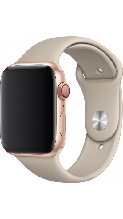 Bracelet sport en silicone beige - Apple Watch 42mm / 44mm / 45mm