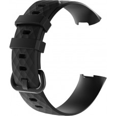 Bracelet sportif en silicone - Taille L - Noir - Fitbit Charge 3 / 4