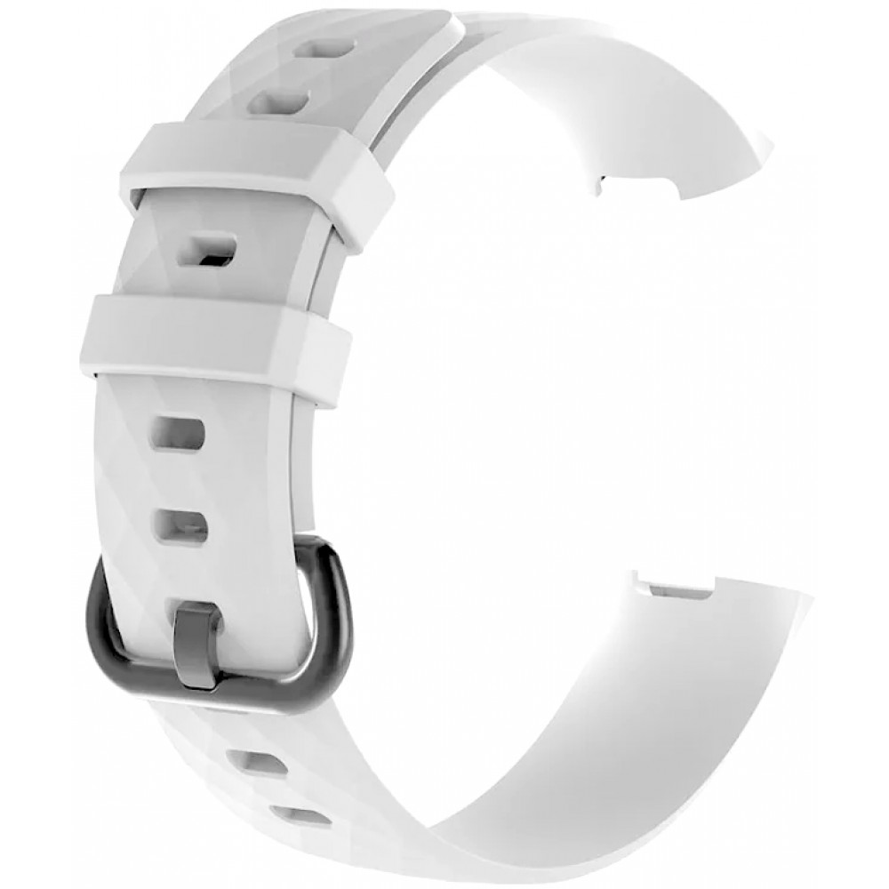 Bracelet sportif en silicone - Taille S - Blanc - Fitbit Charge 3 / 4