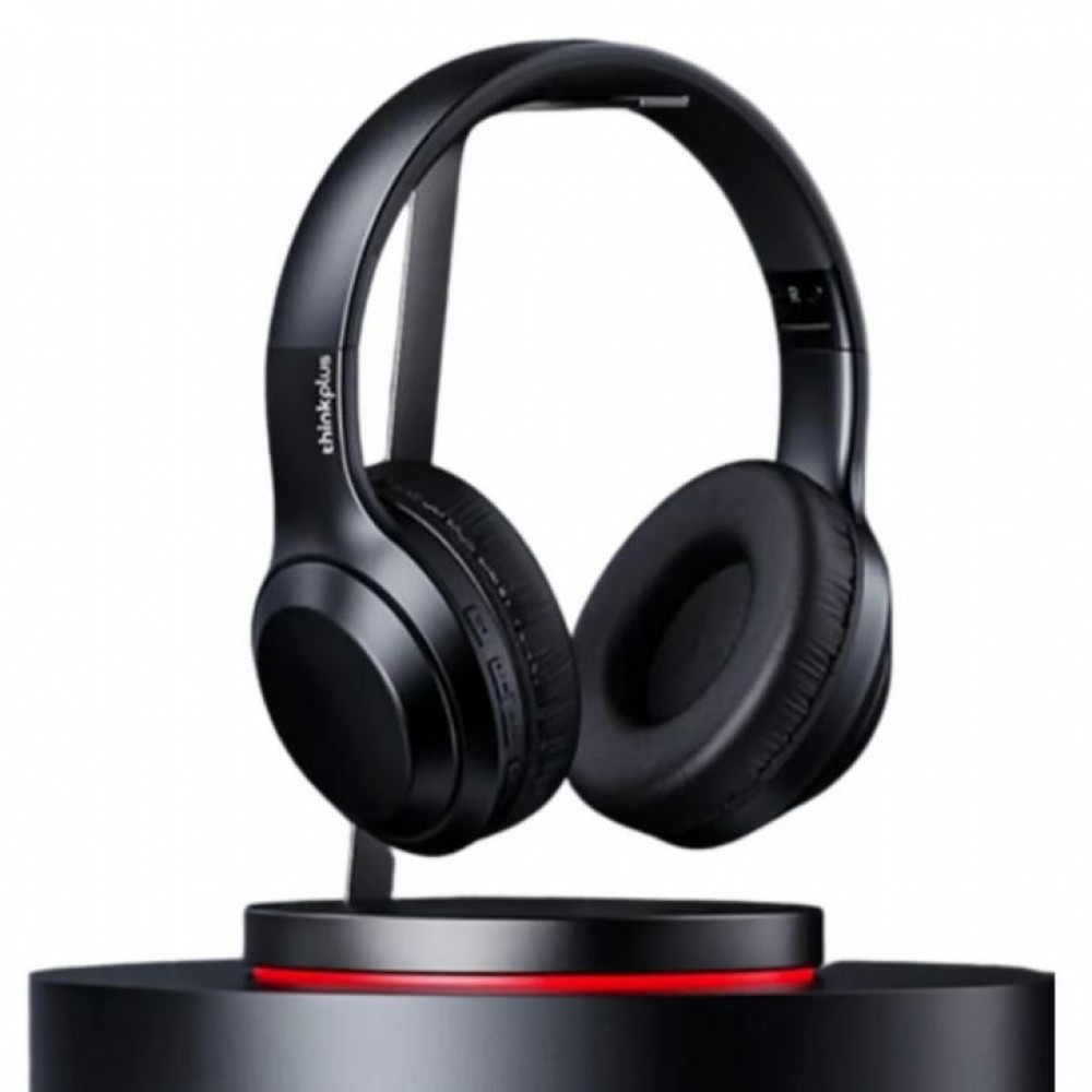 Kopfhörer Lenovo thinkplus TH10 over-ear wireless Bluetooth 5.0 Dualpower loudspeaker - Schwarz