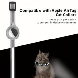 Sicherheits Halsband für Katzen mit kleiner Glocke, reflektierendem Material und Apple AirTag Halter - Schwarz - AirTag