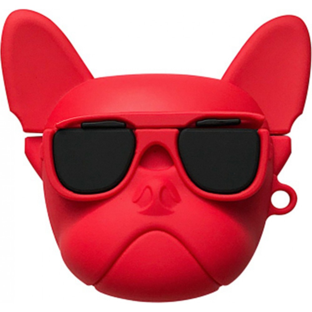 AirPods Pro Case Hülle - Bulldoggen-Sonnenbrille - Rot