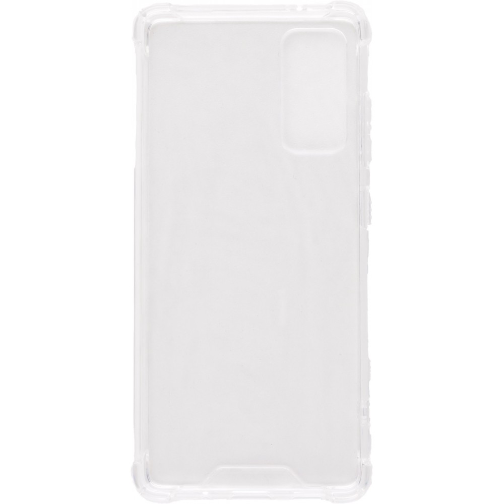 Hülle Samsung Galaxy S20 FE - Bumper Glass TPU Anti-Schock mit Acryl - Transparent