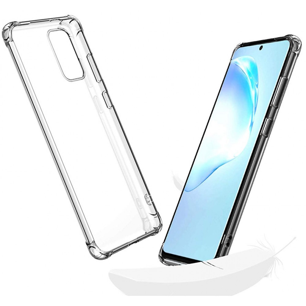 Hülle Samsung Galaxy S20 FE - Gummi Transparent Gel Bumper mit extra Schutz für Ecken Antischock