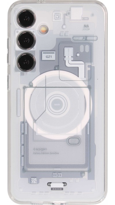Samsung Galaxy S24+ Case Hülle - Gummi Silikon Machine Armor Galaxy Edition ZeroOne - Hellblau
