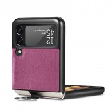 Galaxy Z Flip3 5G Case Hülle - Luxus Lederhülle in elegantem Look inkl. Tragering - Violett