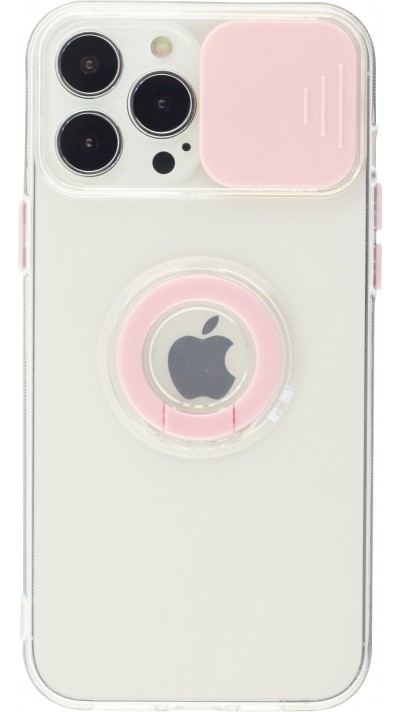 iPhone 14 Pro Case Hülle - mit Kamera-Slider und Ring - Rosa