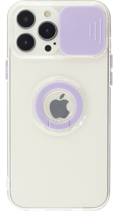iPhone 14 Pro Max Case Hülle - mit Kamera-Slider und Ring - Violett