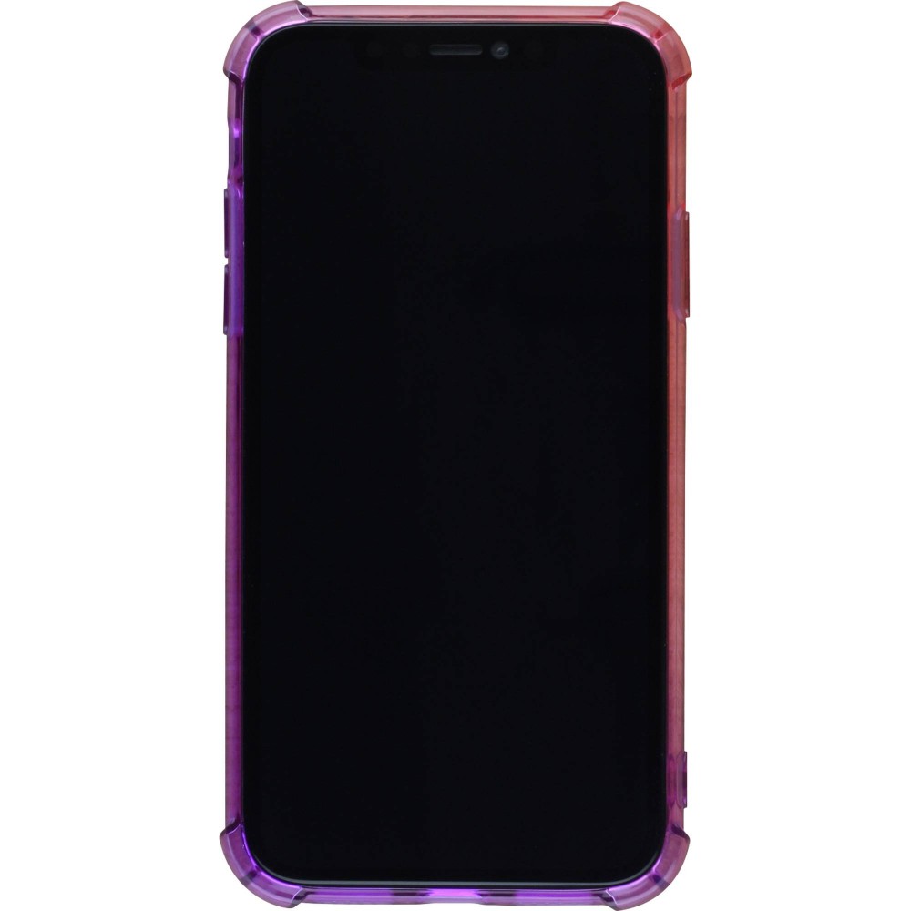 Hülle iPhone 11 - Gummi Bumper Rainbow mit extra Schutz für Ecken Antischock - rosa - Violett