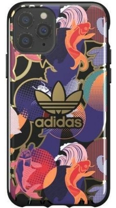 iPhone 12 Pro Max Case Hülle - Adidas starres Gel japanisch inspiriertes Design mit goldenem Logo - Multicolor