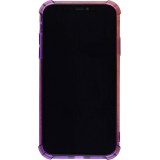 Hülle iPhone 12 Pro Max - Gummi Bumper Rainbow mit extra Schutz für Ecken Antischock - rosa - Violett